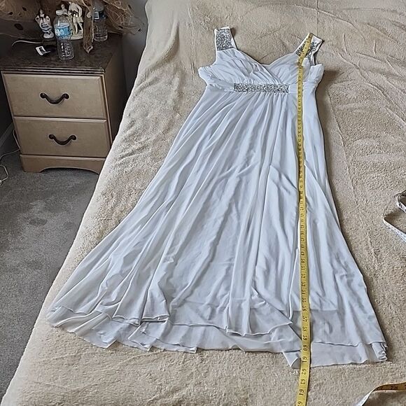 Conail Coco Women Ruched Waist Rhinestone Casual Tulle Long Dress - Picture 13 of 16